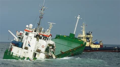 cargo ship collision north sea